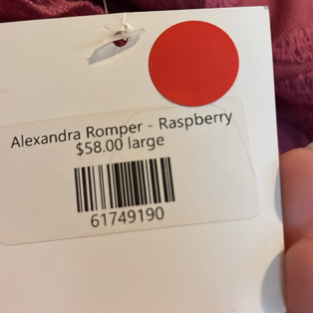 Short sleeve Raspberry Romper - Picture 6 of 6